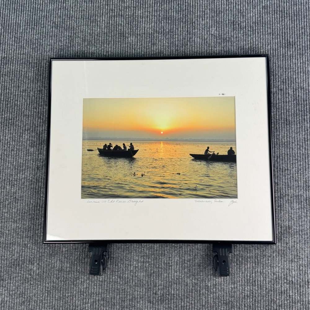 Sunrise Ganges River Varanasi India Original Photography Signed John Hutchinson
